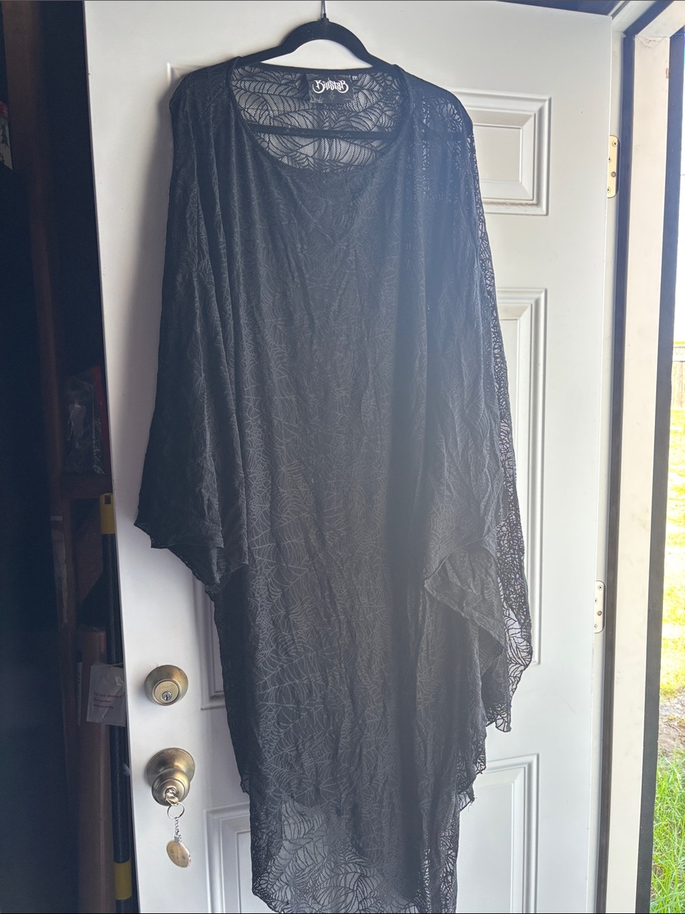 Killstar Spiderweb sheer caftan dress - size XXL/2x